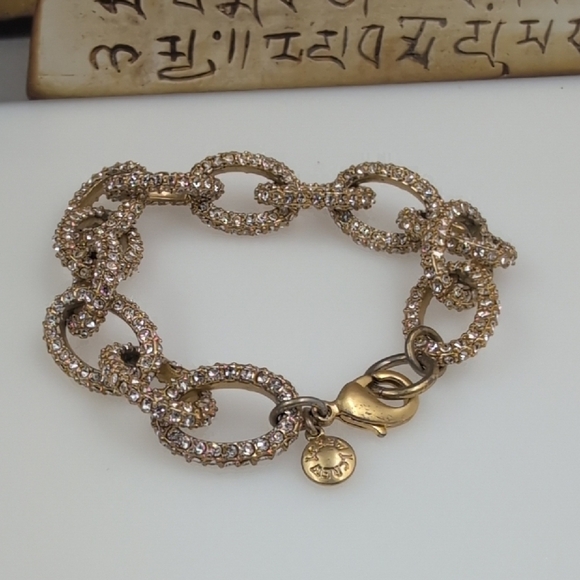 J. Crew Gold Crystal Pavé Bracelet - Picture 3 of 4